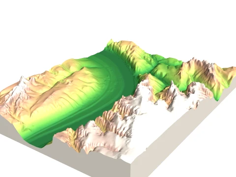 Bastei Saxon Switzerland 3D Terrain Relief STL Set 3D Print Model