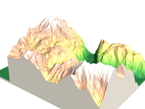 Watzmann und K&ouml;nigssee Flaggschiff 3D Gel&auml;nderelief STL 3D Druckmodell