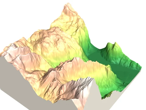 Watzmann East Face 3D-Gel&auml;ndereliefmodell STL 3D Druckmodell