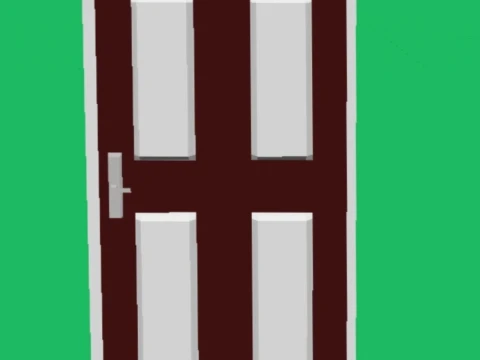 7 Low Poly Modular Doors Pack - 3D Assets 3D Model