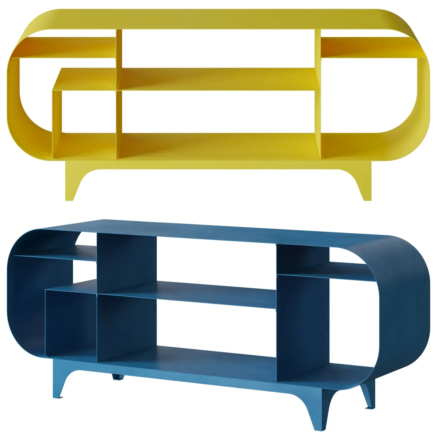 Grace Blue Console Officine Tamborrino 3D Model .c4d .max .obj .3ds .fbx .stl .blend