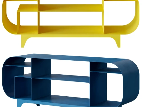 Grace Blue Console Officine Tamborrino 3D Model