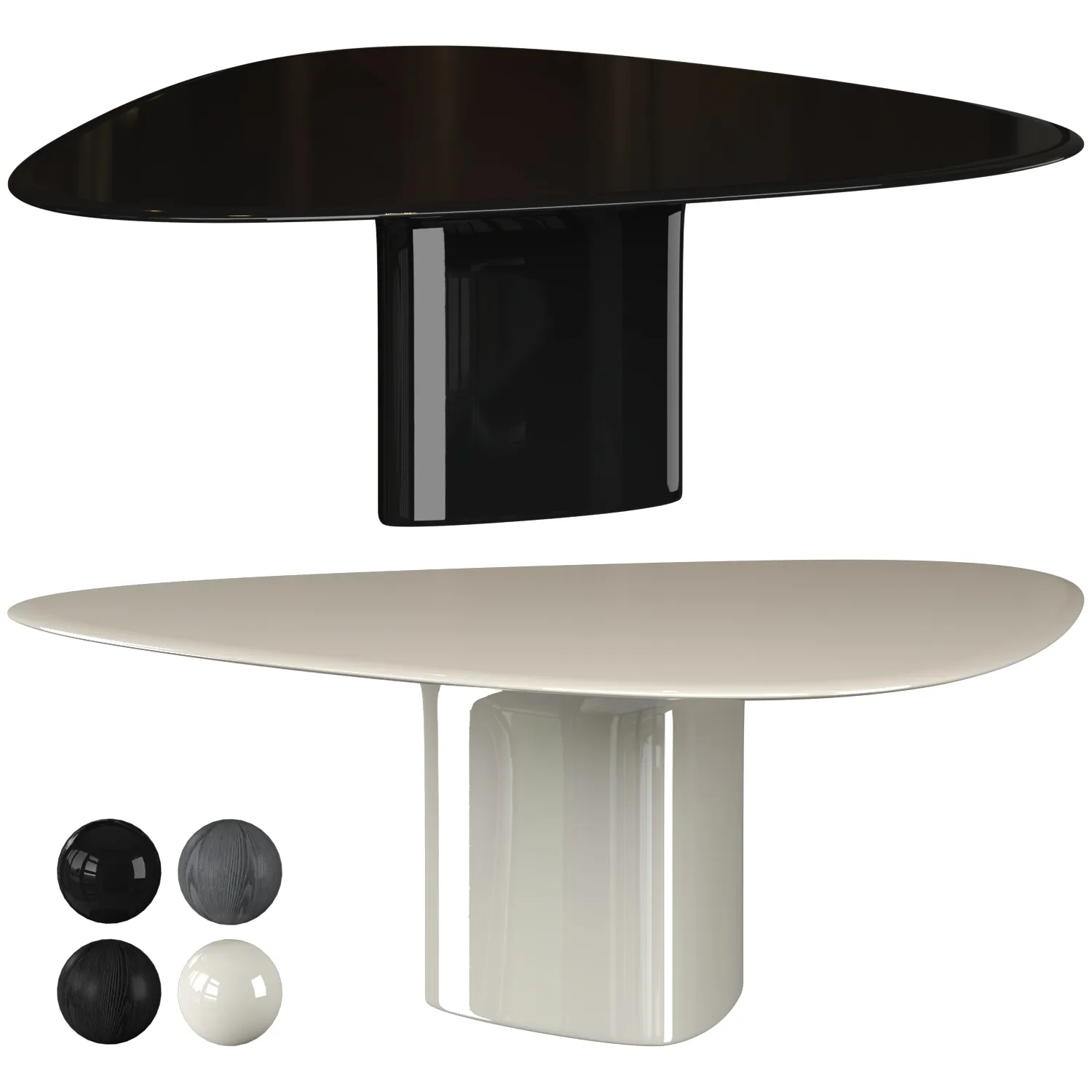 Anvil Dining Table VAN ROSSUM 3D Model .c4d .max .obj .3ds .fbx .stl .blend 
