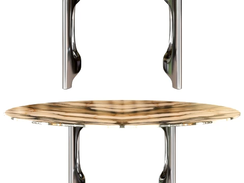 Blaine Dining Table - two sizes 3D Model