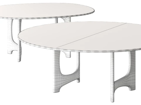 Blaine Dining Table - two sizes 3D Model
