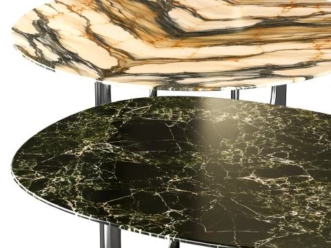 Blaine Dining Table - two sizes 3D Model