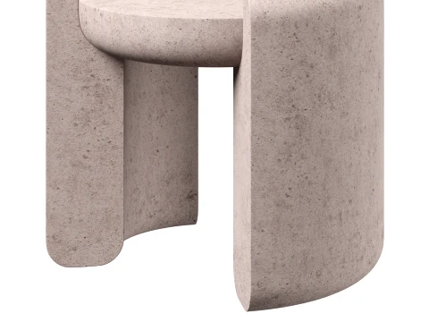 Fuente Side Table Pimar Limestone 3D Model
