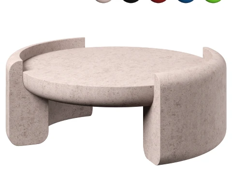 Pimar Limestone Fuente Coffee Table 3D Model