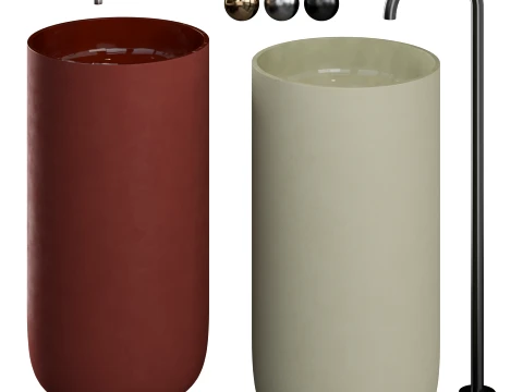 Freestanding Clay Basins FB I Studio LOHO Model 3D