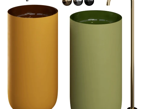 Freestanding Clay Basins FB I Studio LOHO 3D Model