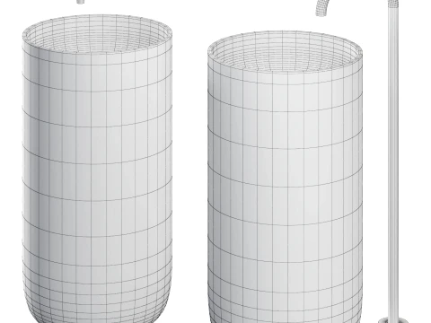 Freestanding Clay Basins FB I Studio LOHO 3D Model