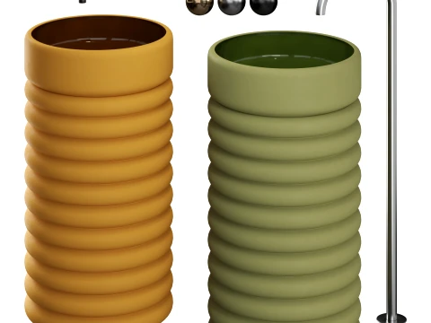 Freestanding Clay Basins FB III Studio LOHO Modello 3D