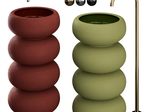 Freestanding Clay Basins FB IV Studio LOHO Modèle 3D