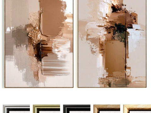 Plaster Two Photo Frame B-778 3D Model