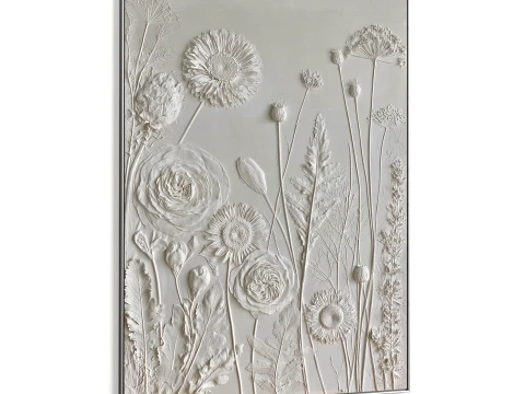 Plaster Two Photo Frame B-777 3D Model