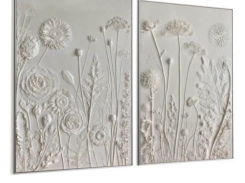 Plaster Two Photo Frame B-777 3D Model