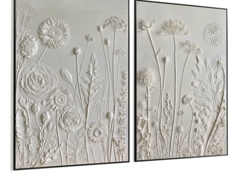 Plaster Two Photo Frame B-777 3D Model