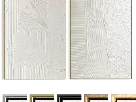 Plaster Two Photo Frame B-776 3D Model