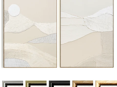 Plaster Two Photo Frame B-775 3D Model