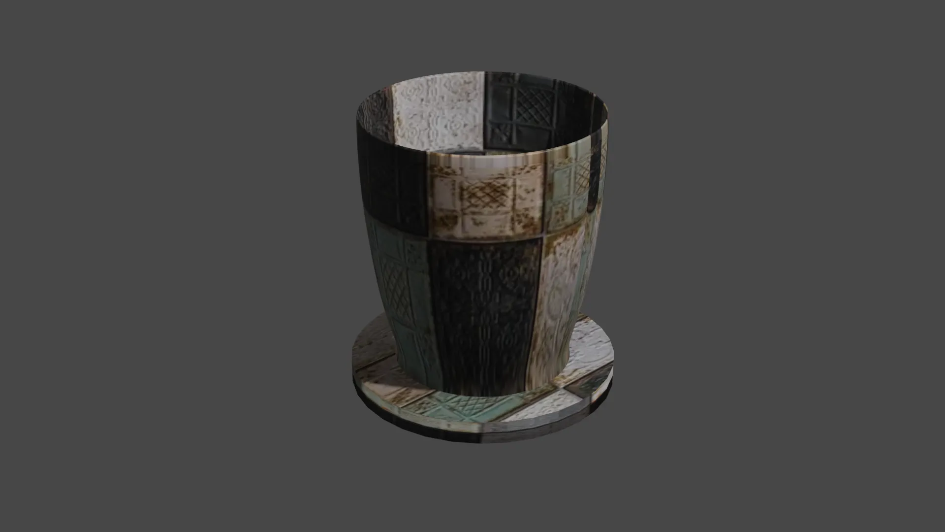 Vintage Ceramic Cup 3D Model .c4d .max .obj .3ds .fbx .stl .blend 