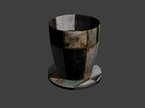 tasse en c&eacute;ramique vintage Modèle 3D