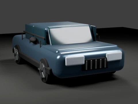 3D Car Model Low-Mid Poly Game Ready Modèle 3D