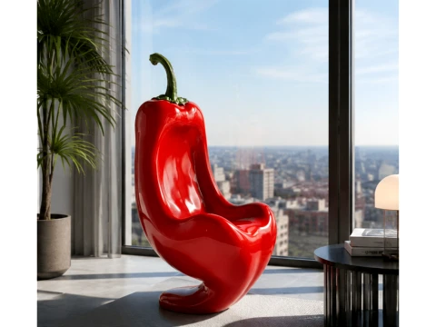 Modern Bell Pepper Lounge Chair 3D Model