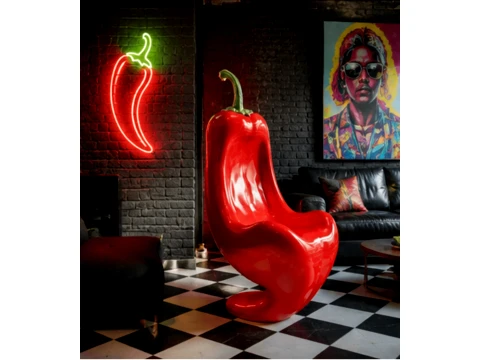 Modern Bell Pepper Lounge Chair 3D Model