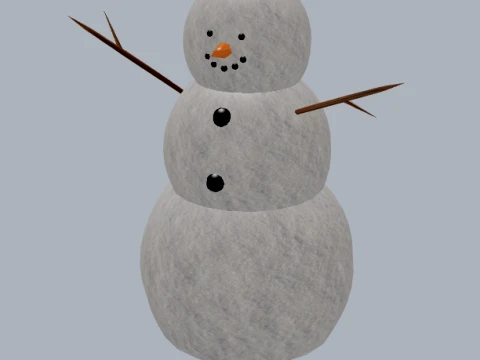 Bałwan śniegowy Model 3D