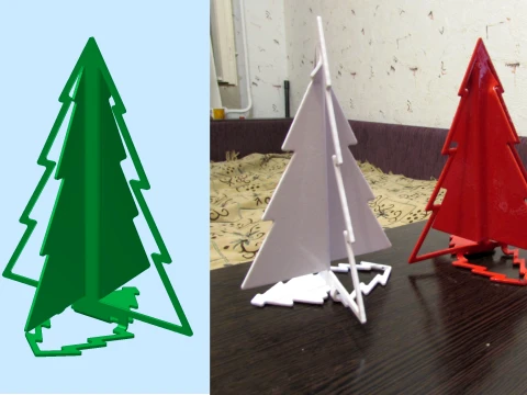 Metal Christmas Tree Sheet Metal CNC Laser Cut Bent 3D Model