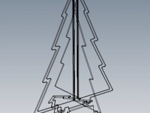 Metal Christmas Tree Sheet Metal CNC Laser Cut Bent 3D Model