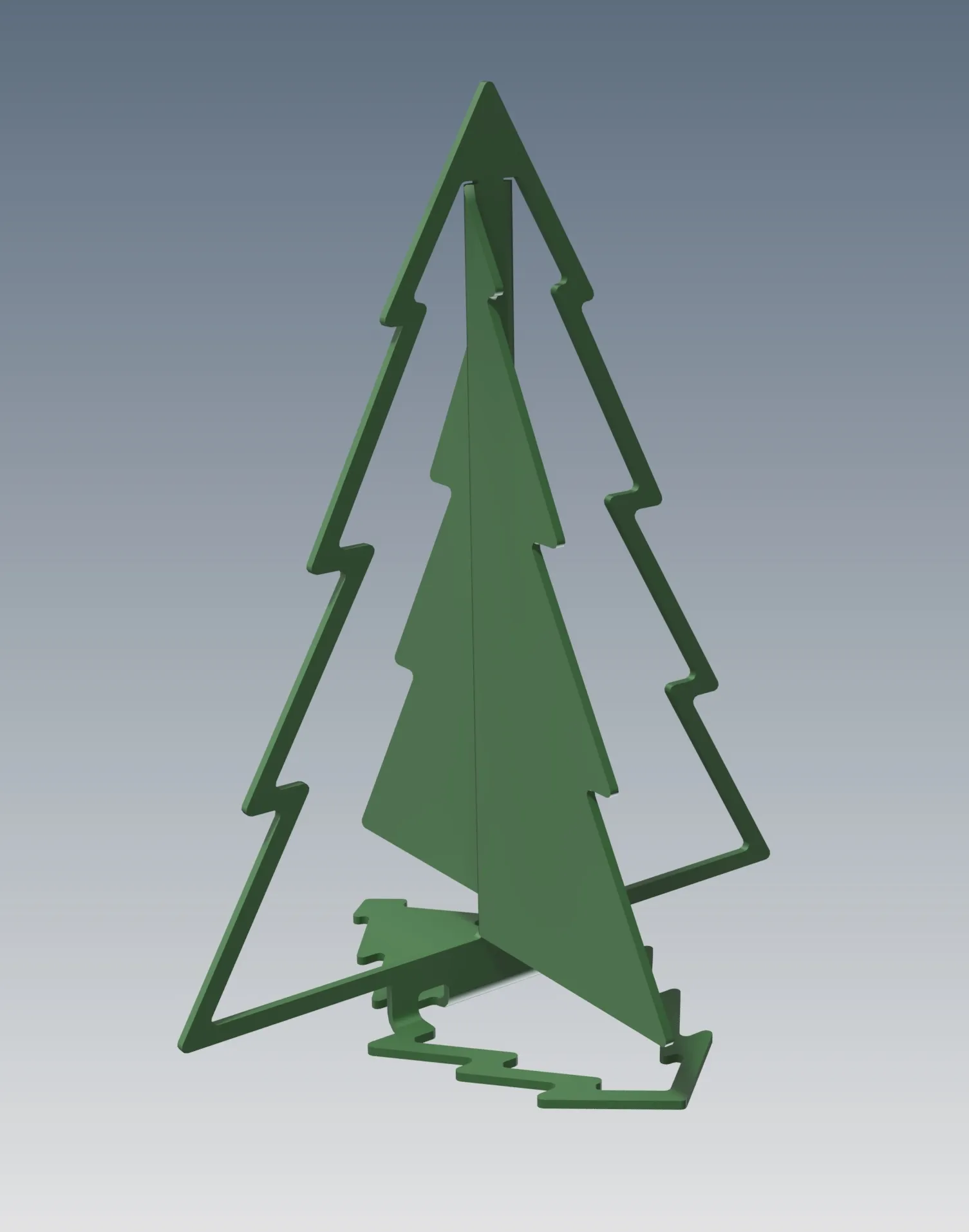 Metal Christmas Tree Sheet Metal CNC Laser Cut Bent 3D Model .c4d .max .obj .3ds .fbx .stl .blend 