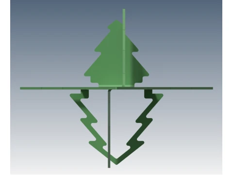 Metal Christmas Tree Sheet Metal CNC Laser Cut Bent 3D Model