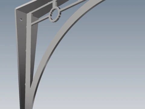 Decorative Metal Shelf Bracket Laser Cut Steel Corbel Modelo 3D