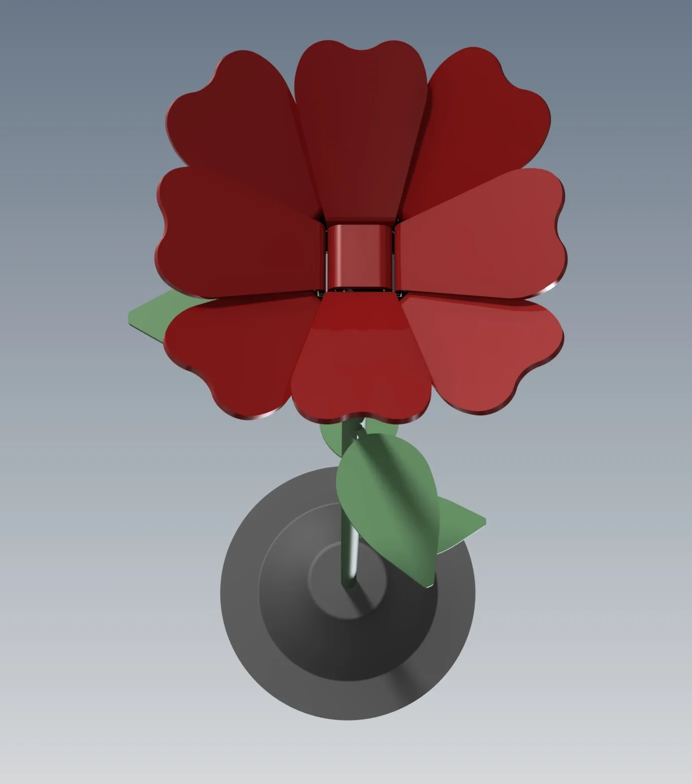 Metal Flower Sheet Metal Welding Assembly Laser Cut CAD Technical Drawings 3D Model .c4d .max .obj .3ds .fbx .stl .blend 
