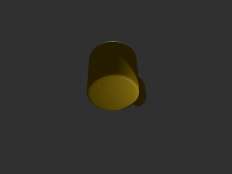 &Ouml;zelleştirilebilir Metin Alanlı Seramik Kahve Kupa 3D Model