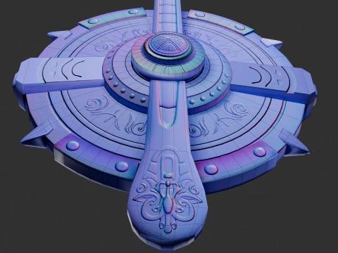Viking Shield GDV1 Fantasy Game Asset 3D Model