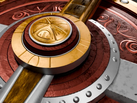 Viking Shield GDV1 Fantasy Game Asset 3D Model