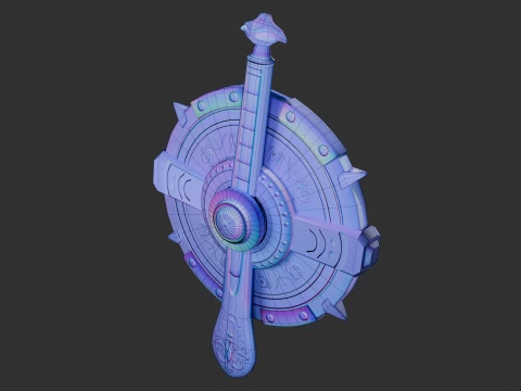 Viking Shield GDV1 Fantasy Game Asset 3D Model