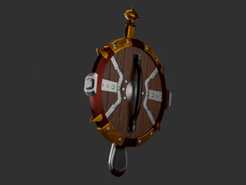 Viking Shield GDV1 Fantasy Game Asset 3D Model