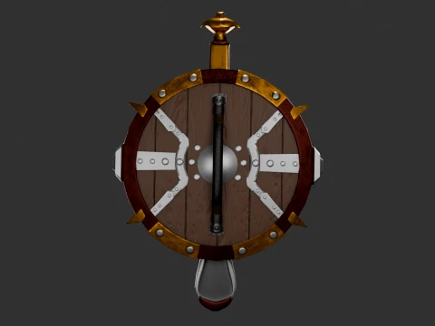Viking Shield GDV1 Fantasy Game Asset 3D Model