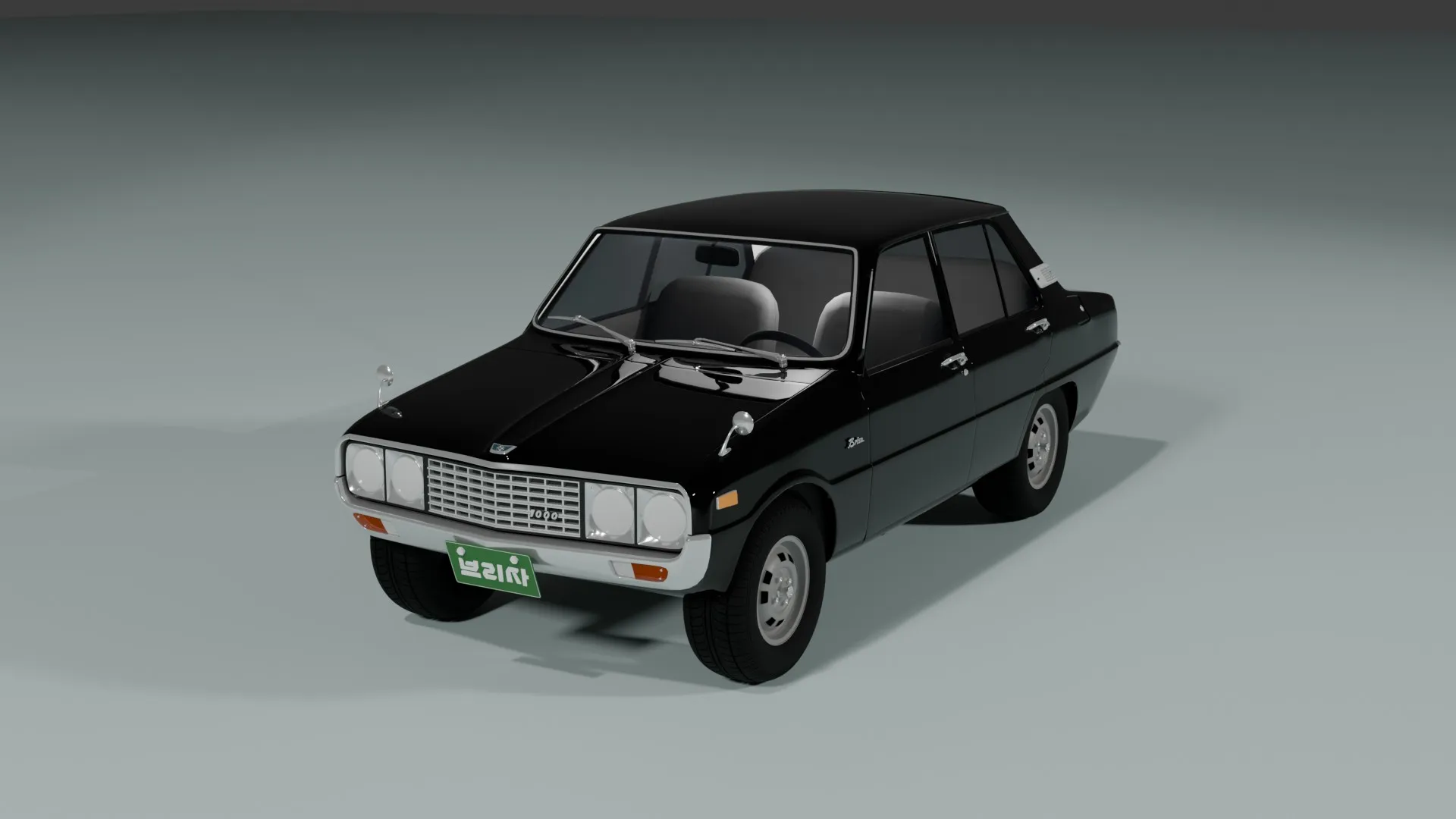 1974 Kia Brisa S-1000 3D Model .c4d .max .obj .3ds .fbx .stl .blend