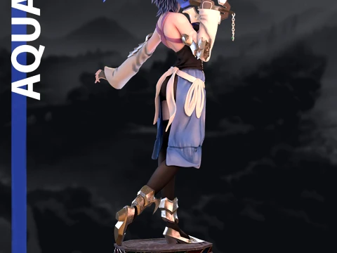 Aqua Kingdom Hearts 3D Print Model