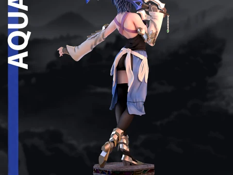 Aqua Kingdom Hearts 3D Print Model