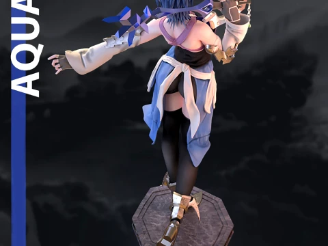 Aqua Kingdom Hearts 3D Print Model