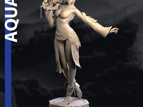 Aqua Kingdom Hearts 3D Print Model