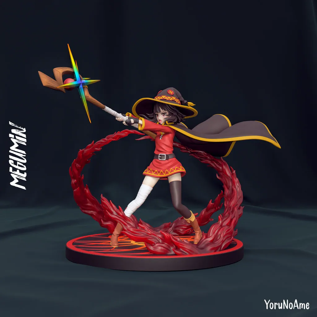 Megumin - Konosuba 3D Print Model .c4d .max .obj .3ds .fbx .stl .blend 