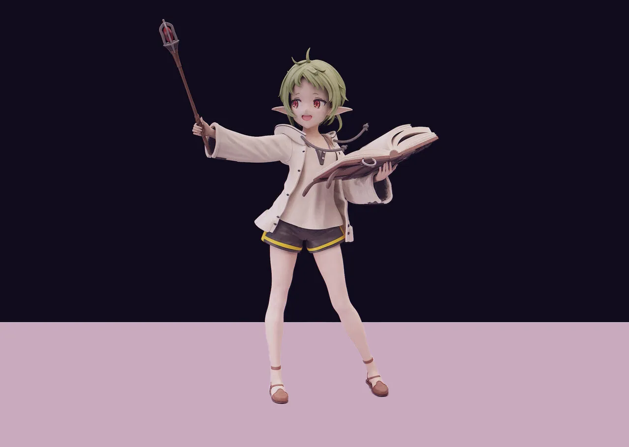 Mushoku Tensei - Sylphiette 3D Print Model .c4d .max .obj .3ds .fbx .stl .blend 