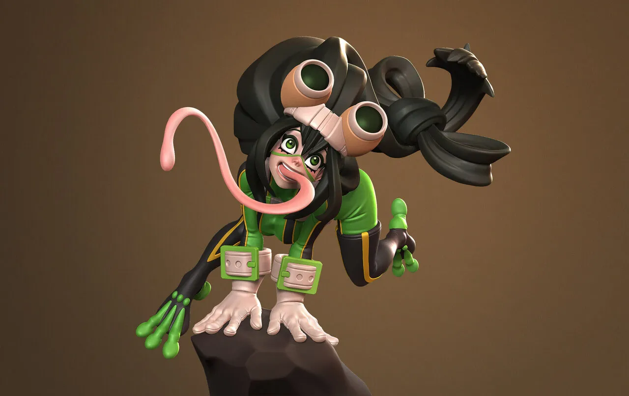 Tsuyu Asui Multiple Versions 3D Print Model .c4d .max .obj .3ds .fbx .stl .blend 