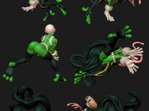 Tsuyu Asui Multiple Versions 3D Print Model
